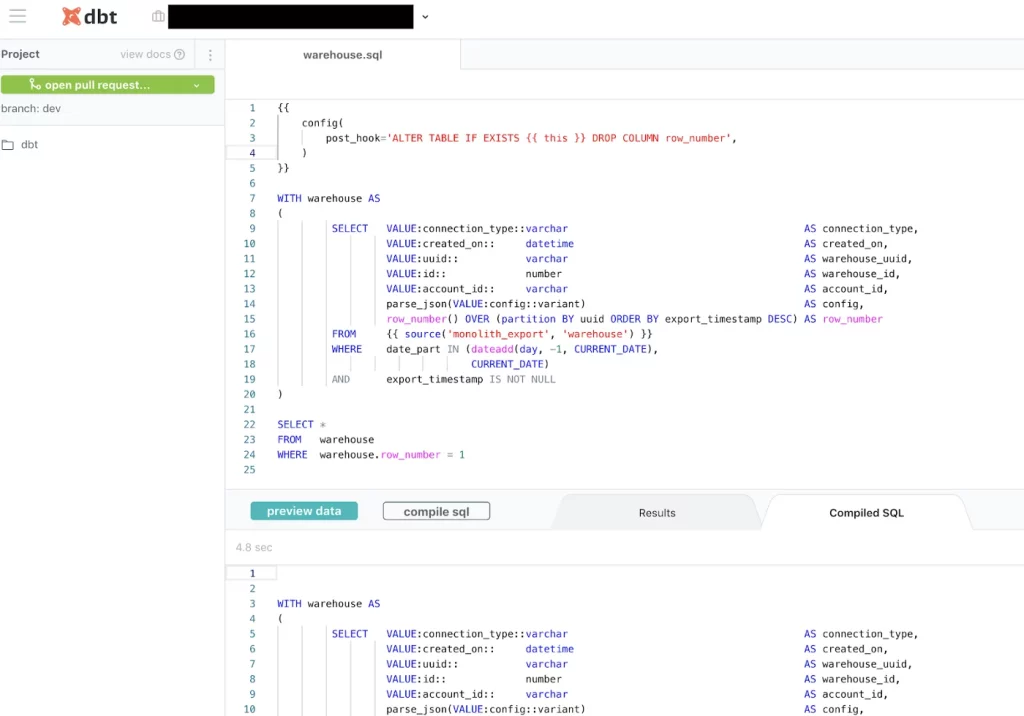 data platform dbt open source