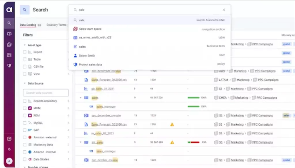 Attaccama data catalog