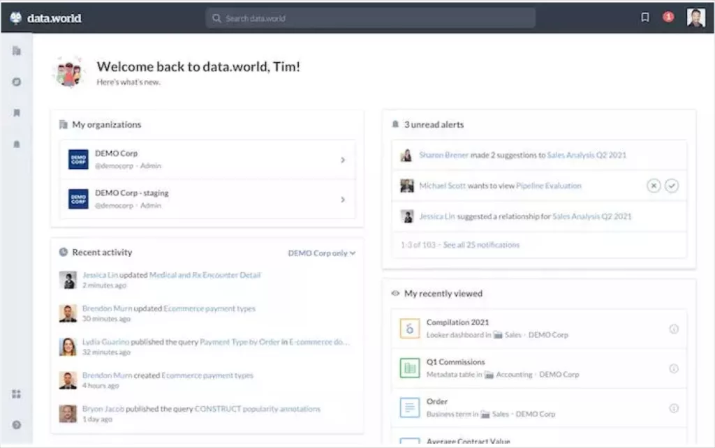 data.world data catalog.