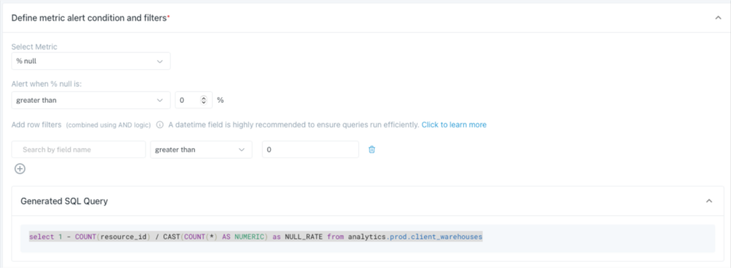 data validation testing using a custom monitor in Monte Carlo