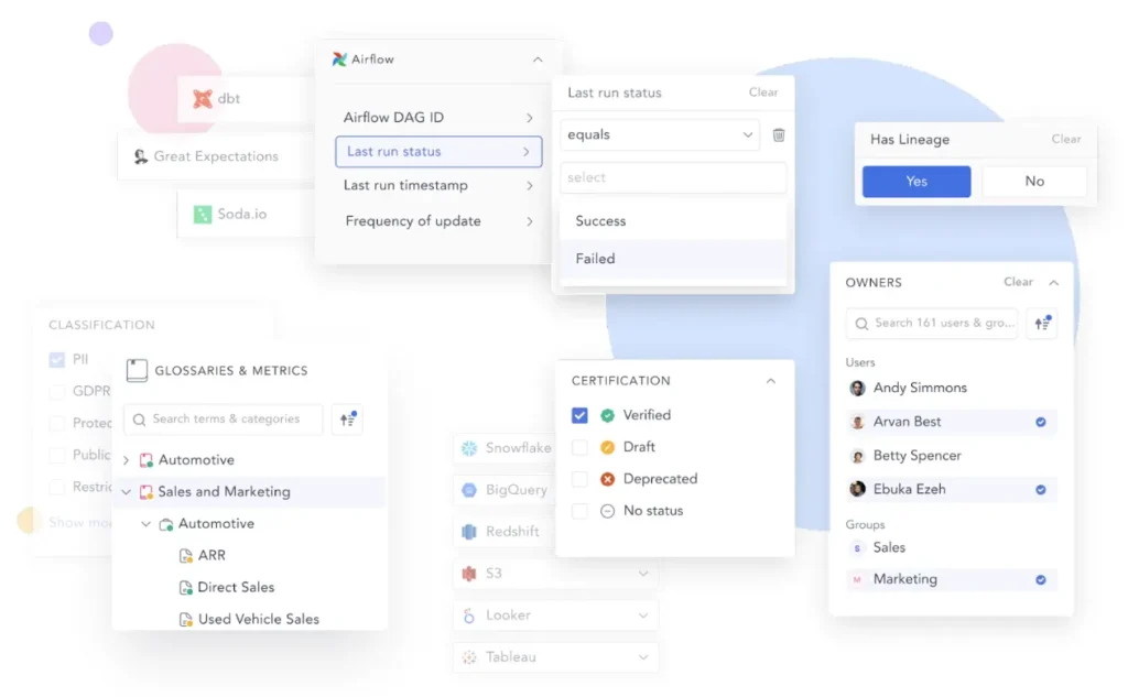 Atlan is an up and coming data discovery tool that uses AI.