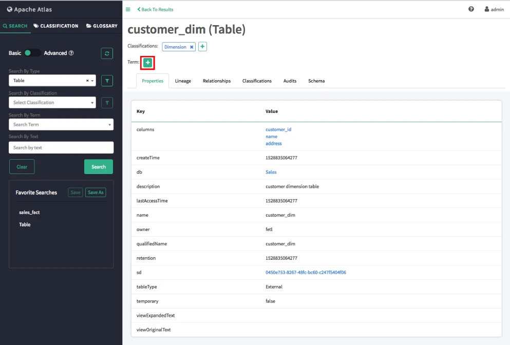 Apache Atlas data catalog
