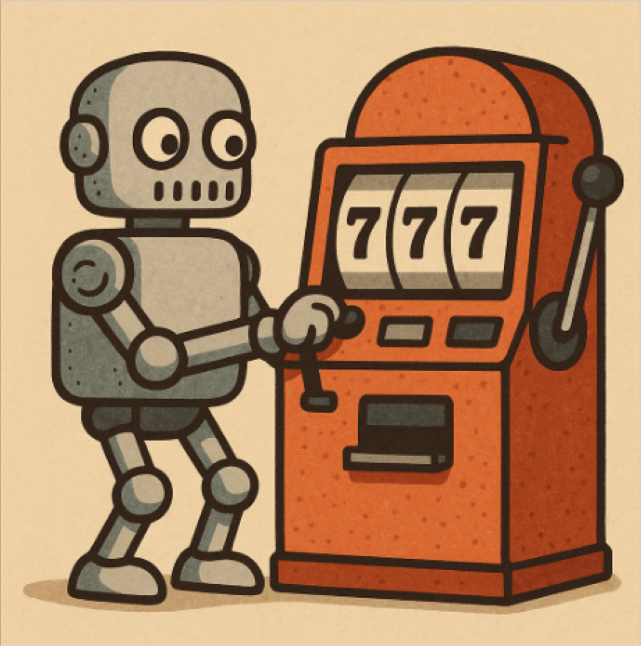 Non-deterministic systems are a bit like slot machines. You pull the same lever, but the outcome is uncertain.